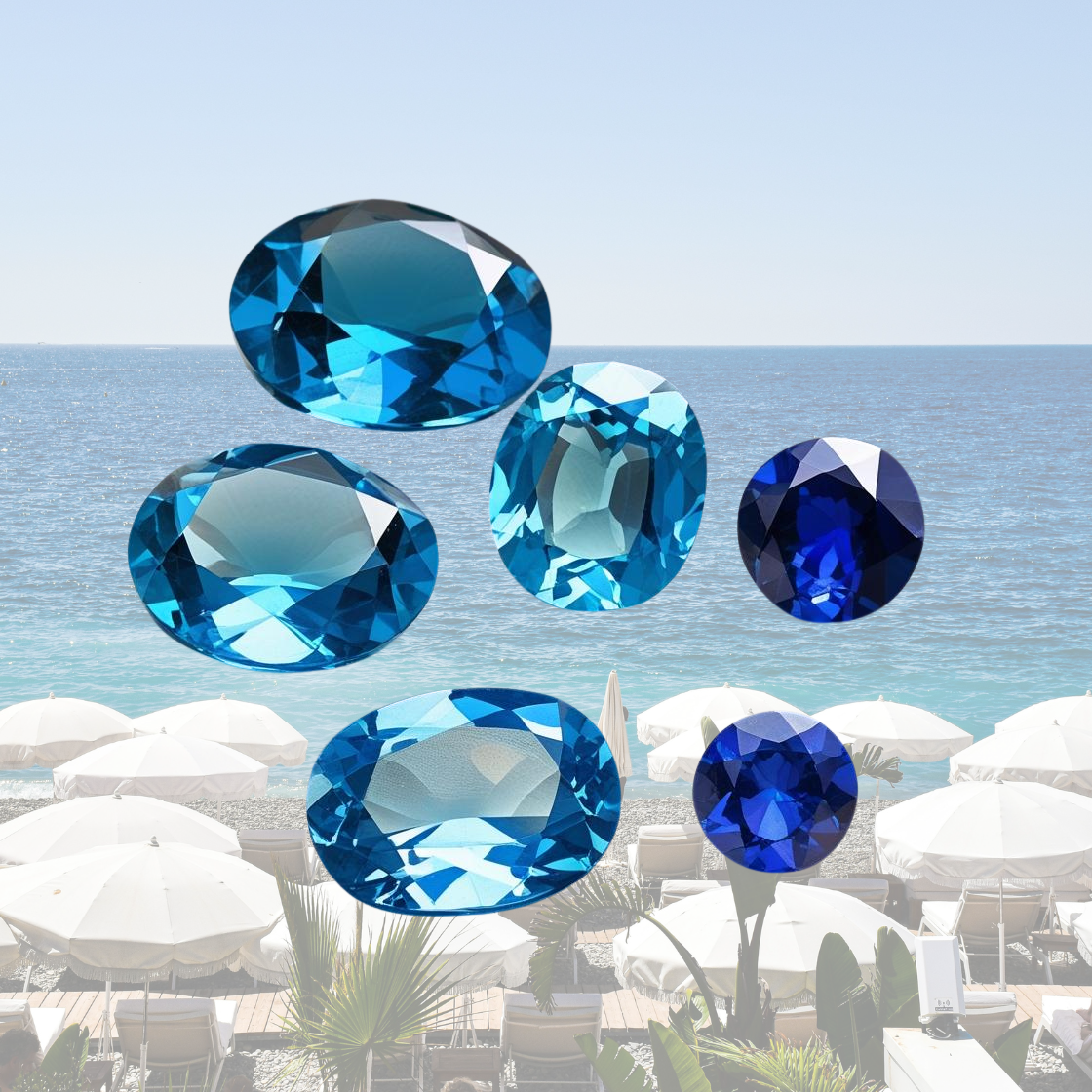 Schmuck mit blauen Edelsteinen - Cote dAzur Kollektion