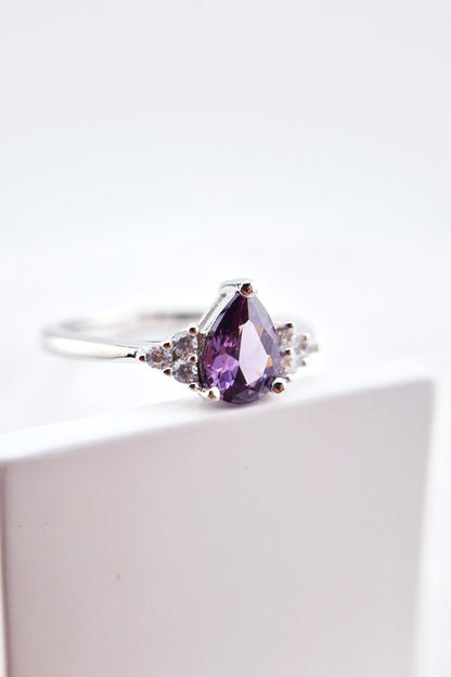 Amethyst Ring - Silberring mit Amethyst Edelstein, Amethyst silver ring, Bague en améthyste, Anello in ametista, Gemstone, Amethyst Edelsteinring