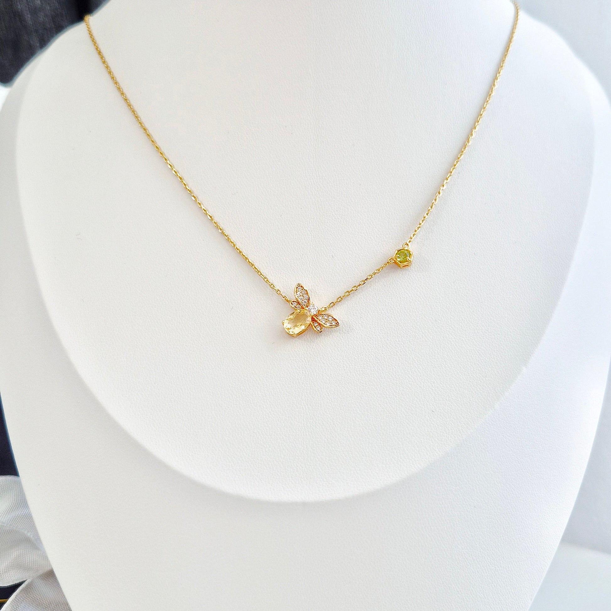 Bienen Halskette, Bee necklace, silver necklace gold-plated, silber Kette vergoldet, Schmuck, Halskette, Damenkette, Kette, jewelry, jewellery, necklace, pendant necklace, collana, collier, goldene halskette, tier kette, insekt schmuck, Bienen Schmuck, bee jewelry, damen Halskette, schmuck für sie, gift for her, birthday gift, jewelry present