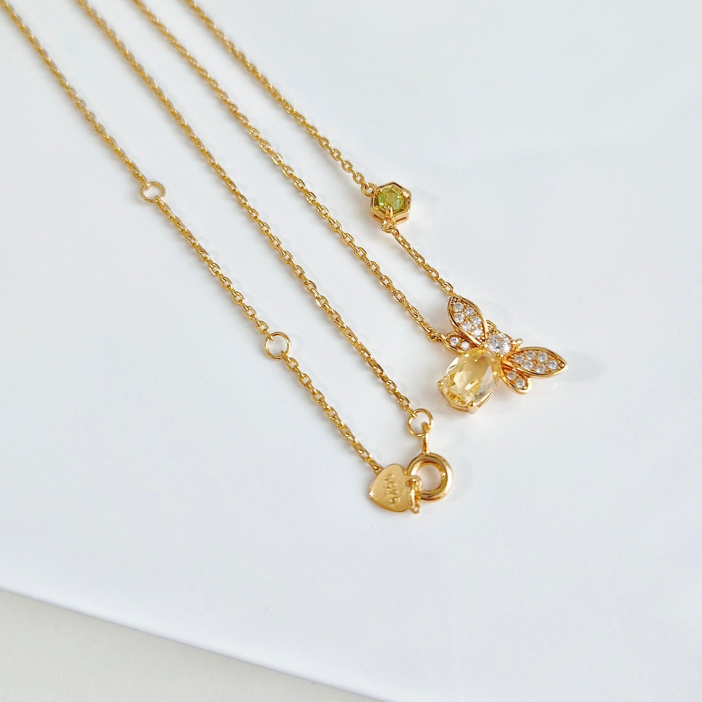 Bienen Halskette, Bee necklace, silver necklace gold-plated, silber Kette vergoldet, Schmuck, Halskette, Damenkette, Kette, jewelry, jewellery, necklace, pendant necklace, collana, collier, goldene halskette, tier kette, insekt schmuck, Bienen Schmuck, bee jewelry, damen Halskette, schmuck für sie, gift for her, birthday gift, jewelry present