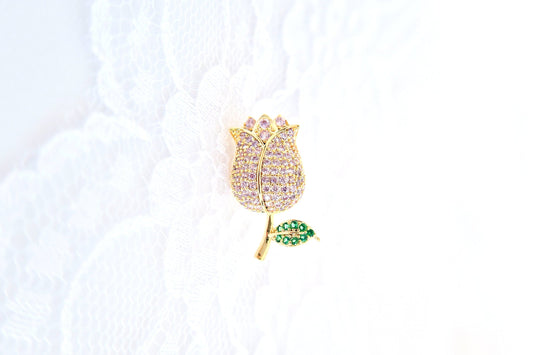 Blumen Pin, Flower Pin, Pin Fleur, Pin Fiore, Pin, Anstecknadel, Brosche, Brooch, Broach, Flower Brooch, Flower Broach, Blumen Brosche, Tulip pin, Tulpen Pin, Tulpen Anstecker