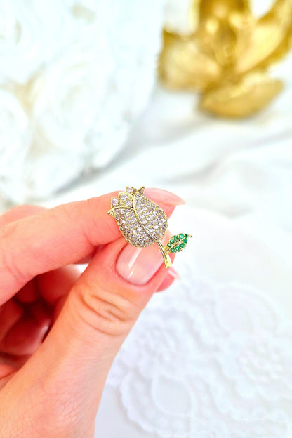 Blumen Pin, Flower Pin, Pin Fleur, Pin Fiore, Pin, Anstecknadel, Brosche, Brooch, Broach, Flower Brooch, Flower Broach, Blumen Brosche, Tulip pin, Tulpen Pin, Tulpen Anstecker