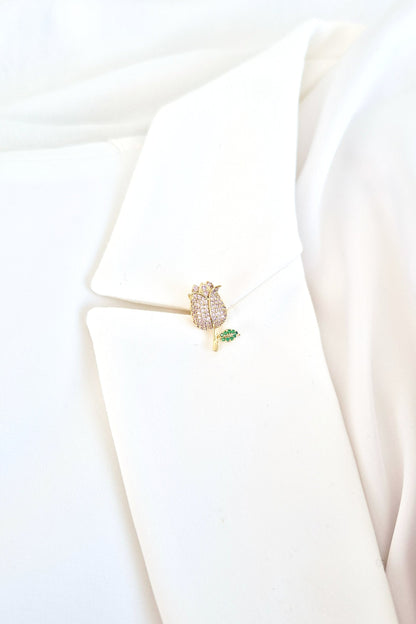 Blumen Pin, Flower Pin, Pin Fleur, Pin Fiore, Pin, Anstecknadel, Brosche, Brooch, Broach, Flower Brooch, Flower Broach, Blumen Brosche, Tulip pin, Tulpen Pin, Tulpen Anstecker