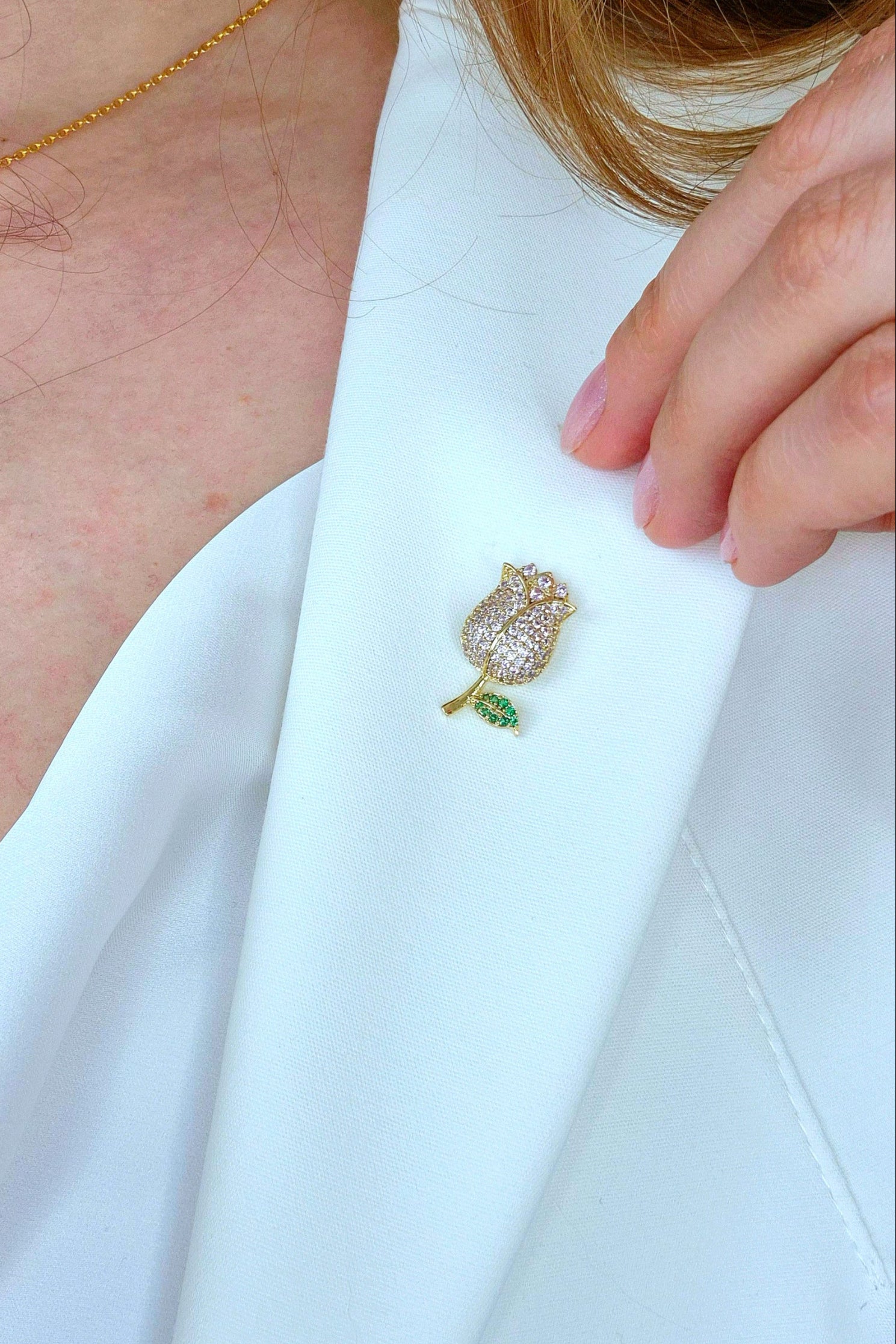 Blumen Pin, Flower Pin, Pin Fleur, Pin Fiore, Pin, Anstecknadel, Brosche, Brooch, Broach, Flower Brooch, Flower Broach, Blumen Brosche, Tulip pin, Tulpen Pin, Tulpen Anstecker