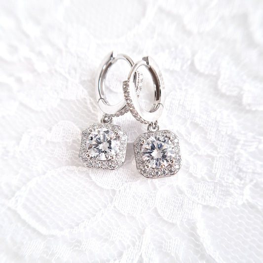 Dangle Huggies, Huggie Ohrringe mit Anhänger, boucles d'oreilles, orecchini