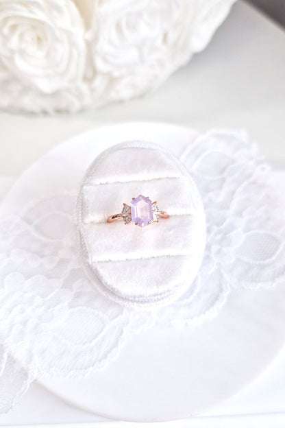 Lavendelquarz Ring, Lavender quartz Ring, rosegold ring lavender quartz, rosegold ring, Bague en quartz lavande, Anello in quarzo lavanda, Ring Schweiz, Bague suisse, ring switzerland, Anello Svizzera, Ring, Anello, Bague, Rosegold Ring, bague plaqué or rose, Lavender Ring, Bague lavanda, Fingerring, Damenring