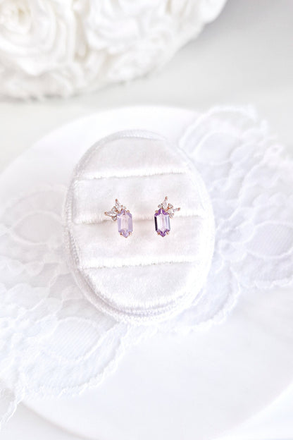 Lavendelquarz Ohrstecker, Lavender quartz earrings, Boucles d’oreilles en quartz lavande, Orecchini in quarzo lavanda, Rosegold Ohrringe, rosegold earrings, Quarz Ohrringe, Quartz earrings, earrings, boucles doreilles, orecchini, Ohrringe, ohrstecker, Lavendelquarz, Lavender quartz, Lavendelquarz Ohrringe
