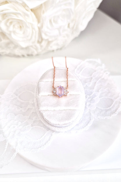 Lavendelquarz Halskette, Lavendel Quarz Kette, Lavender quartz necklace, lavender quartz, Lavendelquarz, Halskette, necklace, Collier en quartz lavande, Collana in quarzo lavanda, Rosegold Halskette, Rose gold necklace, Halskette, rosegold Kette, Collana, collier, pendant necklace, lavender necklace, Lavendel Halskette