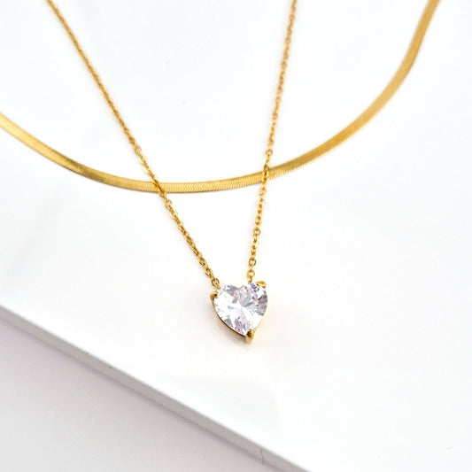 Layering Kette, layering necklace, collier superpose, collana astrati, goldene Kette, minimalistisches Kettenset, schmuckset Halskette, Halskette, necklace, collana, colleir, goldene Halsketten, golden necklaces, diamat imitation necklace, diamant imitat Halskette, Anhänger Halskette, goldene Halsketten, gold necklaces, Halsketten Damen