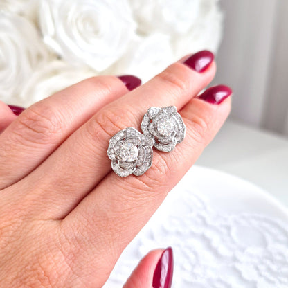 Moissanite stud earrings, Moissanit Ohrstecker, Ohrringe, boucles doreilles, clous, orecchini
