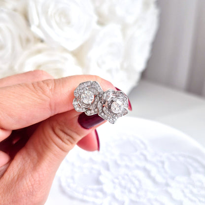 Moissanite stud earrings, Moissanit Ohrstecker, Ohrringe, boucles doreilles, clous, orecchini