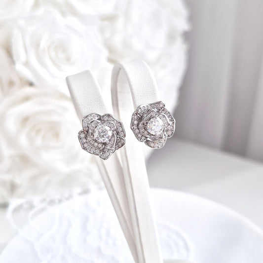 Moissanite stud earrings, Moissanit Ohrstecker, Ohrringe, boucles doreilles, clous, orecchini