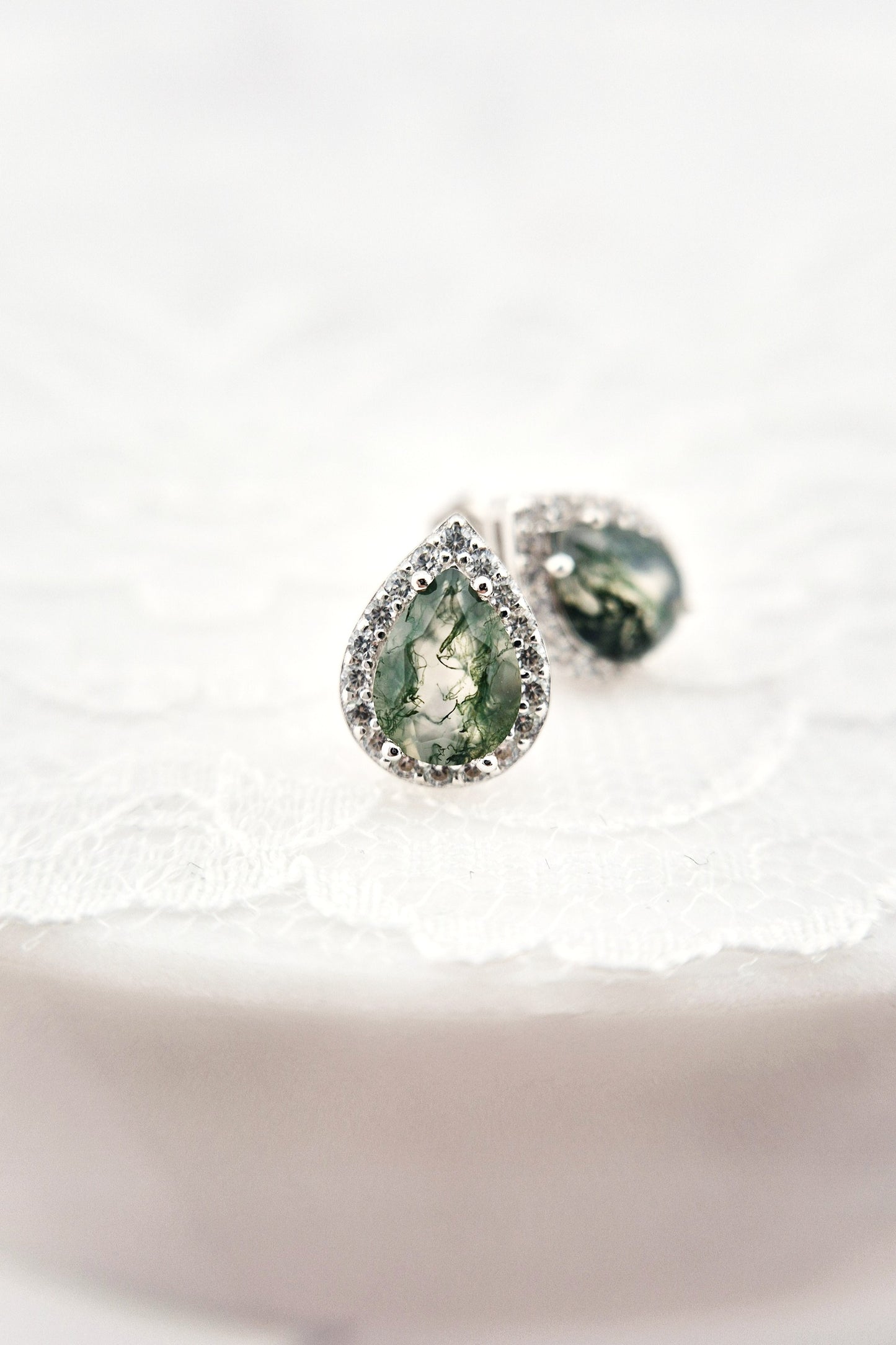 Moosachat Ohrringe, Silber Ohrringe mit Moosachat Edelstein, moss agate earrings, Boucles d'oreilles, Moosachat, Moosachat Ohrstecker, Agate Earrings, Silver earrings, Silber Ohrringe mit grünem Stein