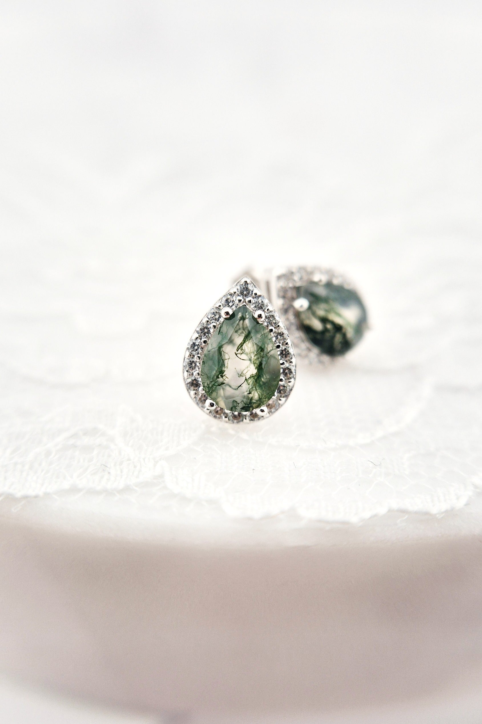 Moosachat Ohrringe, Silber Ohrringe mit Moosachat Edelstein, moss agate earrings, Boucles d'oreilles, Moosachat, Moosachat Ohrstecker, Agate Earrings, Silver earrings, Silber Ohrringe mit grünem Stein
