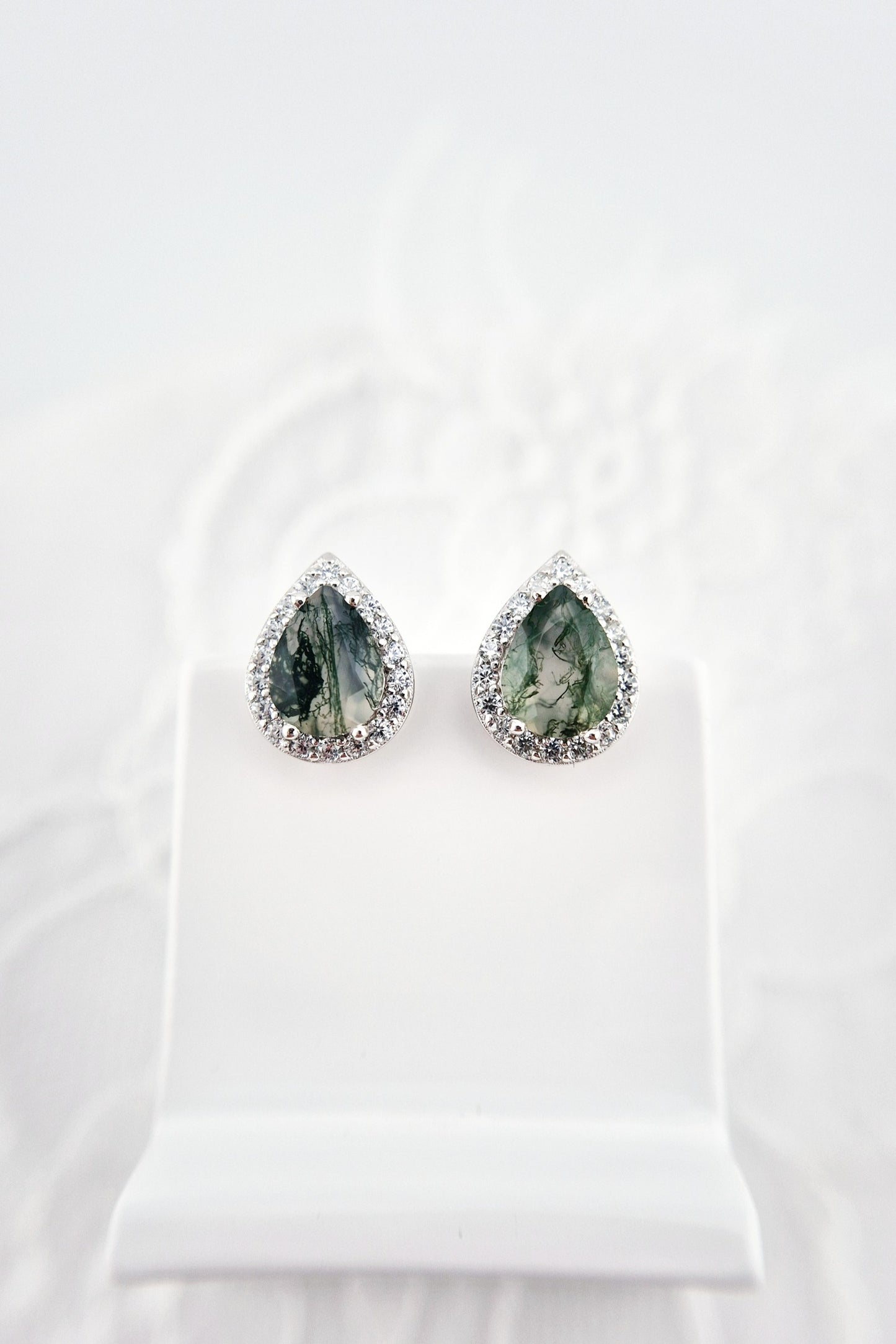 Moosachat Ohrringe, Silber Ohrringe mit Moosachat Edelstein, moss agate earrings, Boucles d'oreilles, Moosachat, Moosachat Ohrstecker, Agate Earrings, Silver earrings, Silber Ohrringe mit grünem Stein