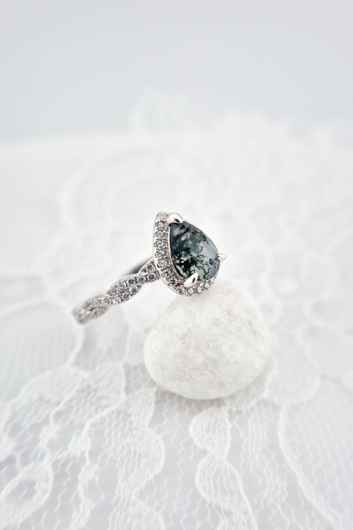 Moosachat Ring, Silber Ring mit Moosachat, Moss agate ring, Bague en agate mousse, Anello in agata muschiosa, Edelstein Ring, Silber RIng mit grünem Stein, Silver ring with green stone, green stone ring
