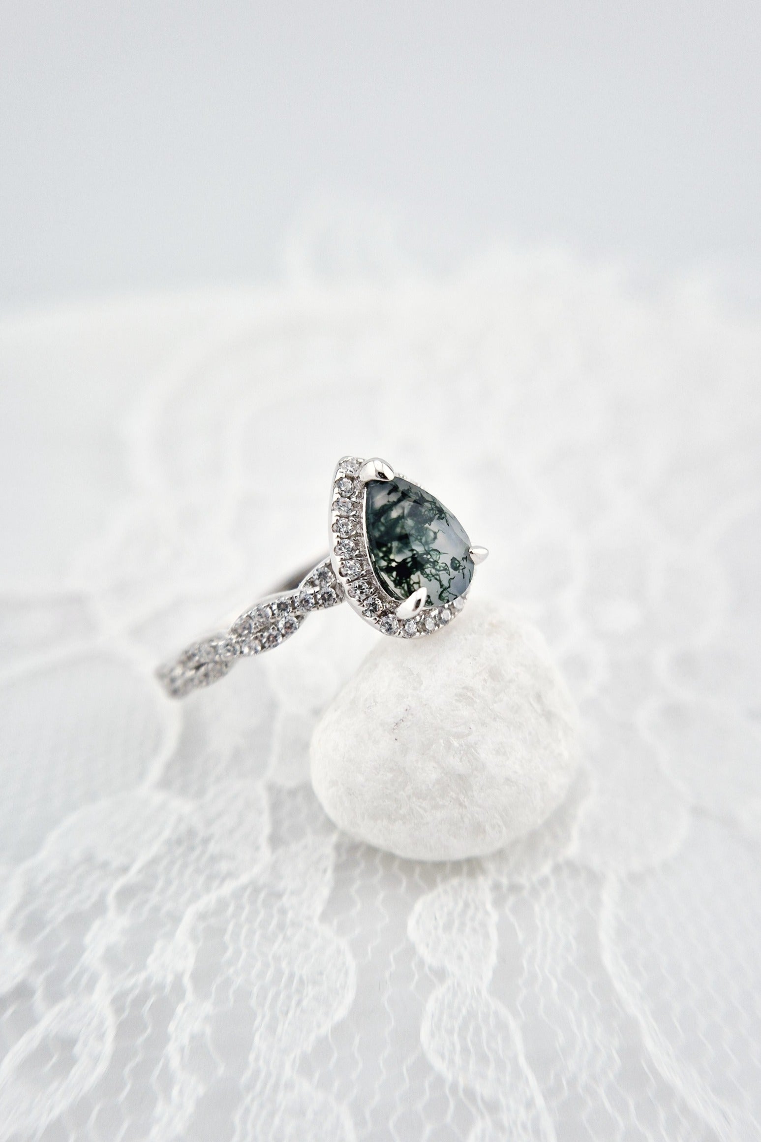 Moosachat Ring, Silber Ring mit Moosachat, Moss agate ring, Bague en agate mousse, Anello in agata muschiosa, Edelstein Ring, Silber RIng mit grünem Stein, Silver ring with green stone, green stone ring