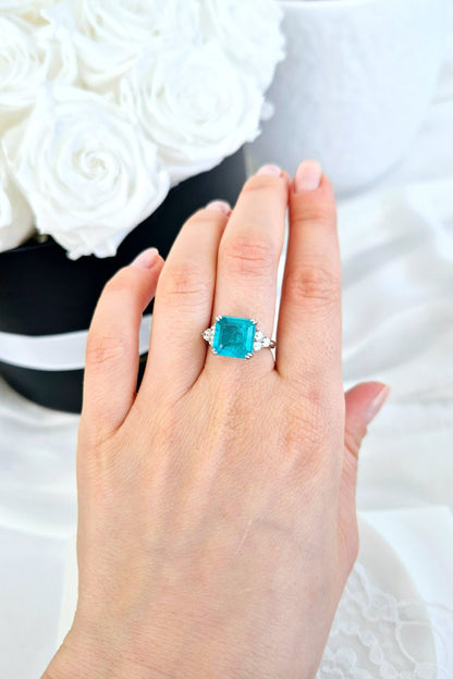 Paraiba Ring, Paraiba Tourmaline Ring, Paraiba Turmalin Ring, Bague Paraiba, Anello Paraiba, Paraiba, Paraiba Turmalin, Paraiba Tourmaline, Turmalin Ring, blauer Turmalin, Ring, Bague, Anello, Silber Ring, silver ring, Edelstein Ring Paraiba, Edelstein Ring, gemstone ring, blue ring, turquoise ring