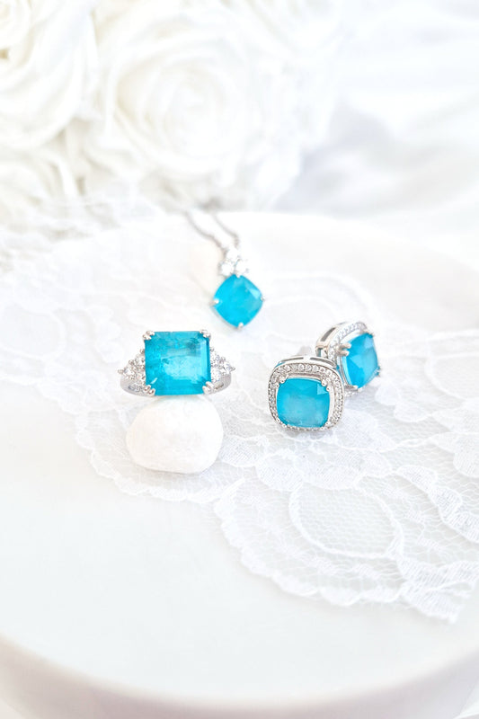 Paraiba Turmalin Schmcukset, Paraiba Tourmaline Jewelry Set, Parure de bijoux en tourmaline Paraïba, Set di gioielli con tormalina Paraiba, Paraiba, Paraiba Turmalin, Paraiba tourmaline, Paraiba Ohrringe Paraiba tourmaline earrings, Paraiba Ring, Paraiba Tourmaline Ring, Paraiba Halskette, Paraiba tourmaline necklace