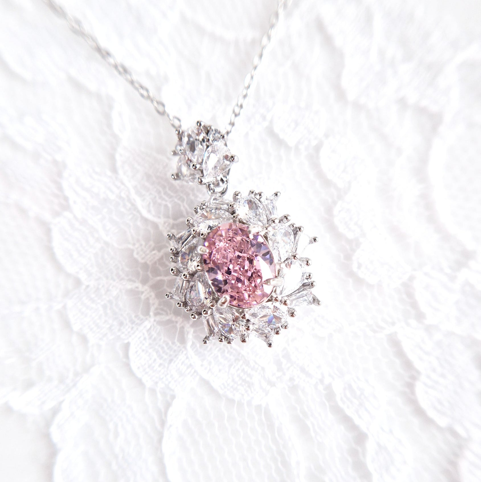 pendant necklace, Anhänger Halskette, cz necklace, Cubic Zirkonia Kette, Silber Halskette, Halskette Damen, Halskette, collier, necklace, collana