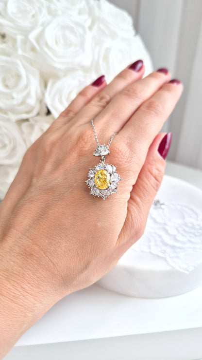 pendant necklace, Anhänger Halskette, cz necklace, Cubic Zirkonia Kette, Silber Halskette, Halskette Damen, Halskette, collier, necklace, collana