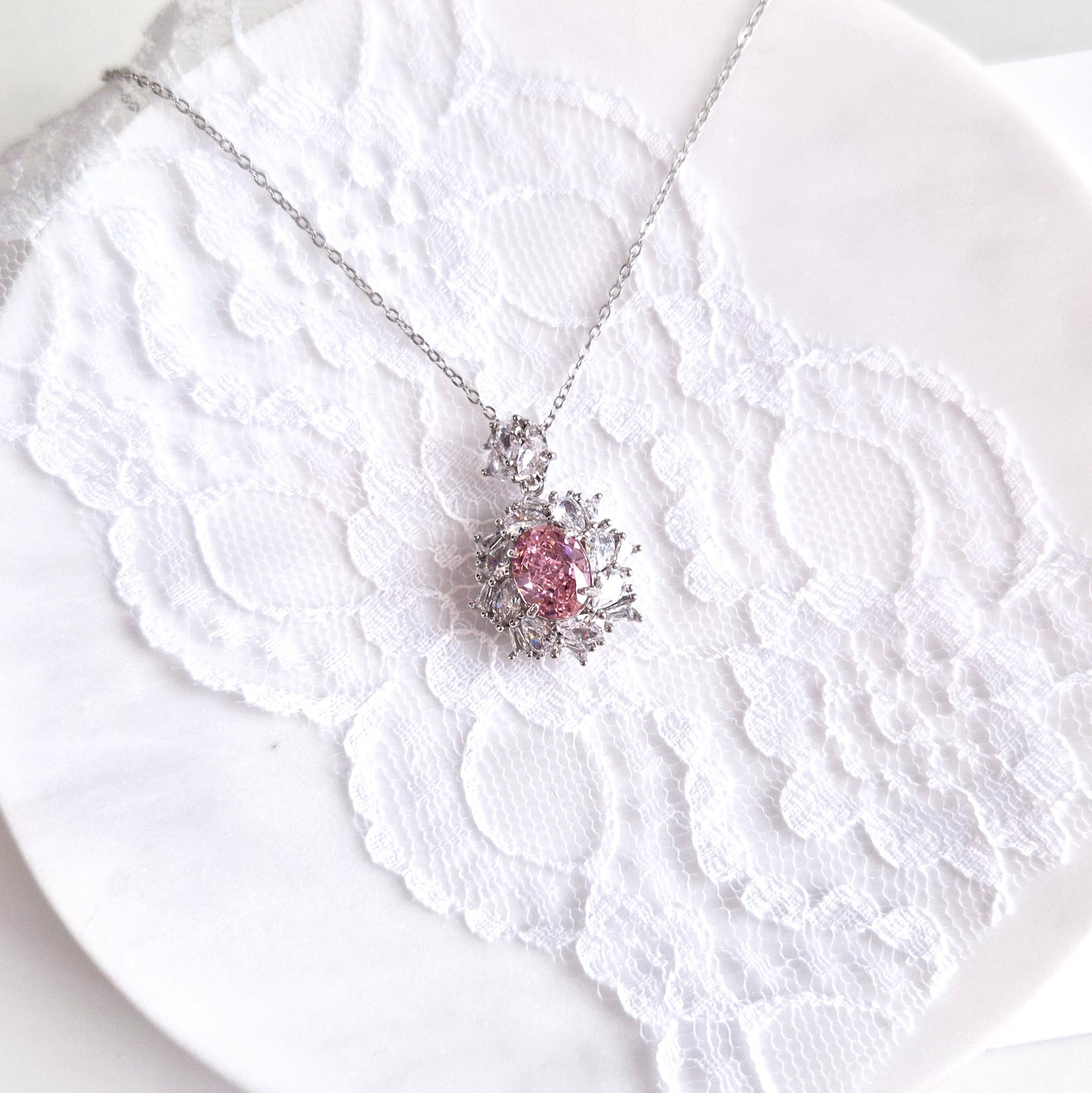 pendant necklace, Anhänger Halskette, cz necklace, Cubic Zirkonia Kette, Silber Halskette, Halskette Damen, Halskette, collier, necklace, collana