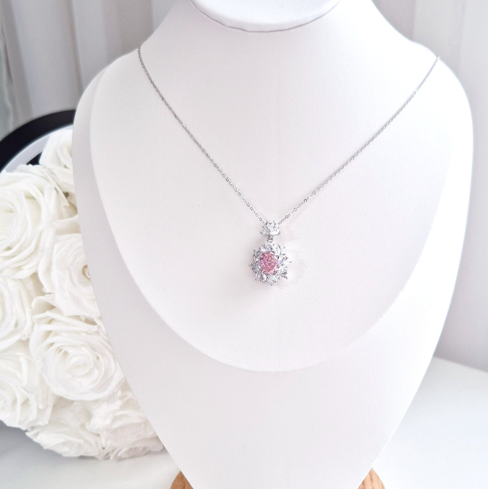 pendant necklace, Anhänger Halskette, cz necklace, Cubic Zirkonia Kette, Silber Halskette, Halskette Damen, Halskette, collier, necklace, collana