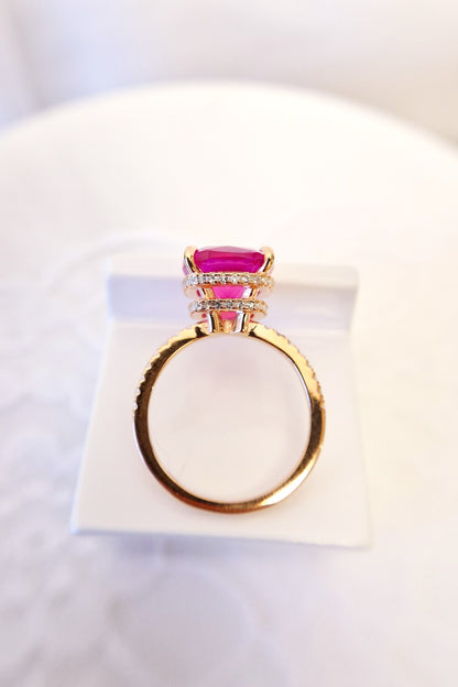 Rosa Saphir Ring, Pink Sapphire ring, hot pink sapphire ring, Saphir Ring, Sapphire Ring, Rong, Rosegold Ring, rose gold ring, silberring, silver ring, sapphire jewelry ring, Silberring Damen