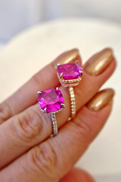 Rosa Saphir Ring, Pink Sapphire ring, hot pink sapphire ring, Saphir Ring, Sapphire Ring, Rong, Rosegold Ring, rose gold ring, silberring, silver ring, sapphire jewelry ring, Silberring Damen