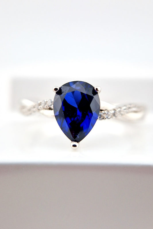 Blau Saphir Ring, sapphire ring, Ring mit Saphir, Royal blue Sapphire Ring, Blau Saphir Ring, Silber Ring mit blauem Saphir