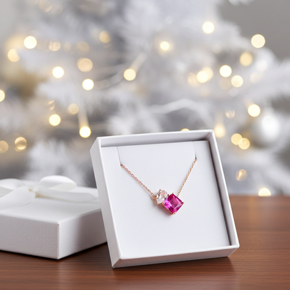 sapphire necklace, christmas jewelry gift, gemstone necklace, toi et moi necklace, toi et moi, Saphir Halskette, Silberkette, pink sapphire, rosa saphir, Schmuck Geschenk, Silber Halskette, Damen Halskette, hot pink sapphire necklace, pink sapphire neckalce,  Saphir Kette, Anhänderkette, pendant necklace, Rosegold Kette, rose-gold necklace, topas Halskette, topaz necklace, Geschenk, Schmuck