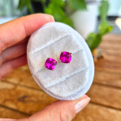 Saphir Ohrstecker, Pink sapphire stud earrings, Rosa Saphir Ohrringe, Sapphire earrings, Ohrschmuck, Rosa Ohrringe, Pink earrings, hot pink sapphire earrings, pink earrings, pink sapphire studs, Ohrschmuck, Ohrstecker, Ohrringe, studs, earrings, stud earrings, boucles doreilles, boucles, clous, puces, orecchini a perno, Schmuck, jewelry, jewellery, gioielli, gioiello, bijou