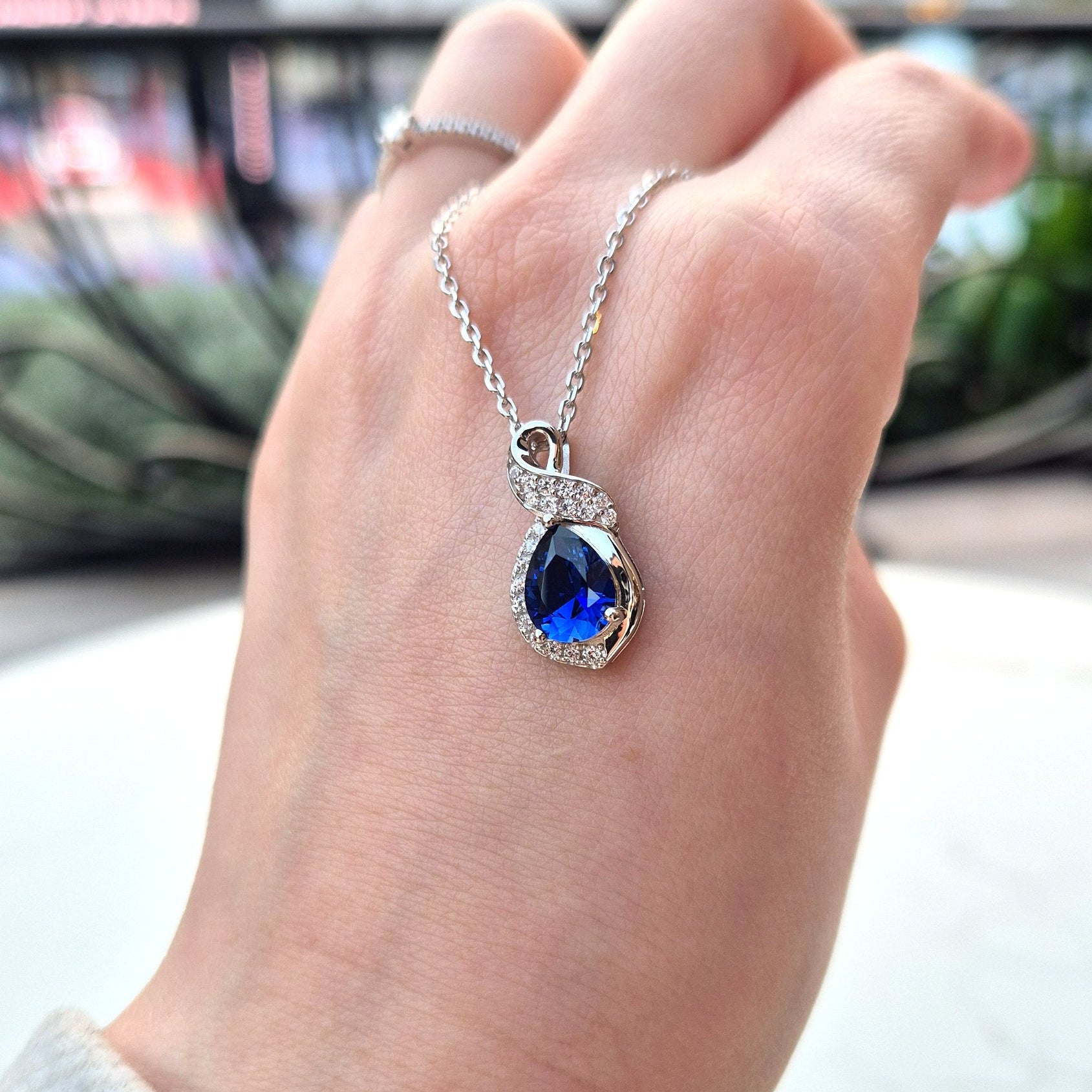 Sapphire Necklace Silver – Gemstone Jewellery