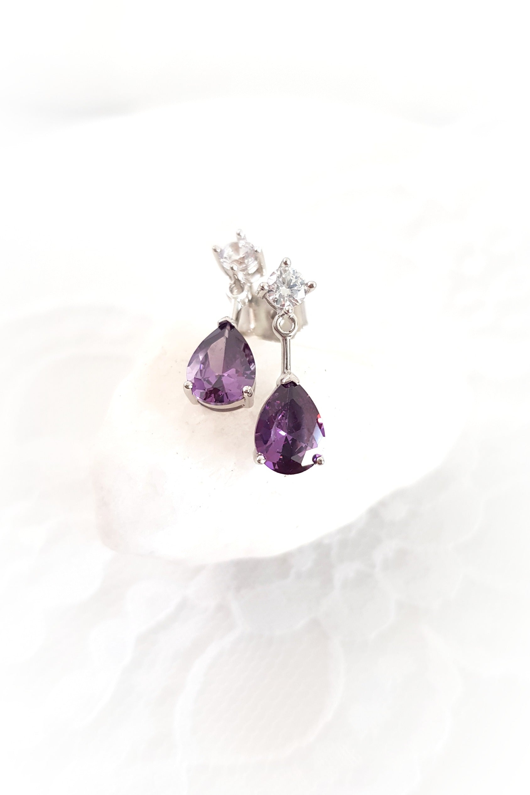 Amethyst Ohrringe, Amethyst earrings, Amethyst Ohrstecker, Silber Ohrringe, Edelstein Ohrringe, Amethyst Stud earrings