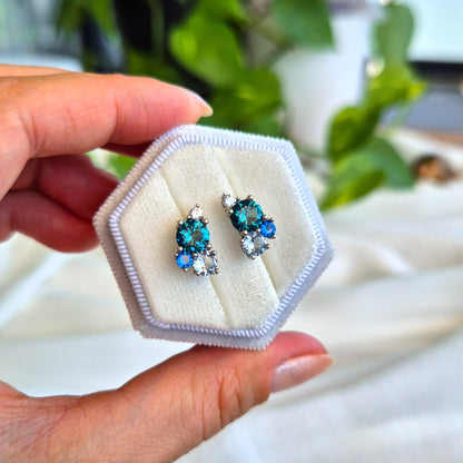 Blau Topas Ohrringe, London Blue Topaz Earrings, Blautopas Ohrringe, Topas Ohrstecker, Silber Ohrringe mit blauen Edelsteinen, Silver Earrings, stud earrings, 925 sterling silver earrings, Ohrringe, Ohrstecker, boucles doreilles, boucles, Topas Ohrringe, Topaz earrings, orecchini, clous, puces, studs, schmuck, damenohrringe, bijou, jewelry, jewellery, gioielli