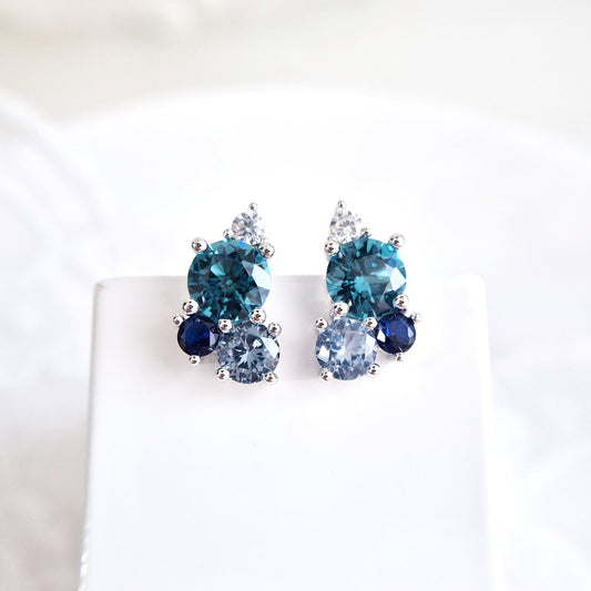 Blau Topas Ohrringe, London Blue Topaz Earrings, Blautopas Ohrringe, Topas Ohrstecker, Silber Ohrringe mit blauen Edelsteinen, Silver Earrings, stud earrings, 925 sterling silver earrings, Ohrringe, Ohrstecker, boucles doreilles, boucles, Topas Ohrringe, Topaz earrings, orecchini, clous, puces, studs, schmuck, damenohrringe, bijou, jewelry, jewellery, gioielli