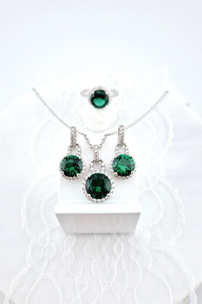 Smaragd Schmuckset, grüner Smaragd Schmuck, Emerald Jewelry Set, Silberschmuck mit Smaragd Edelstein, Silver Jewelry with Emerald gemstone, grünes Schmuckset, Schmuckset, green ewelry set, jewelry set