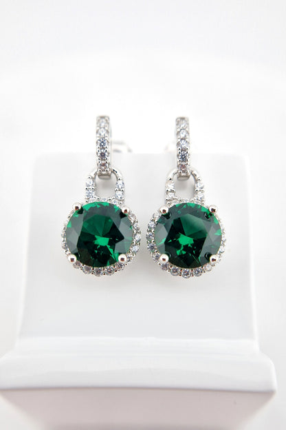 Smaragd Ohrringe, Emerald Earrings, Smaragd Ohrstecker, Silber Ohrringe. grüne Smaragd Ohrringe, grüne Ohrringe, green Emerald Earrings, green earrings, silver earrings, gemstone earrings, Edelstein Ohrringe grün