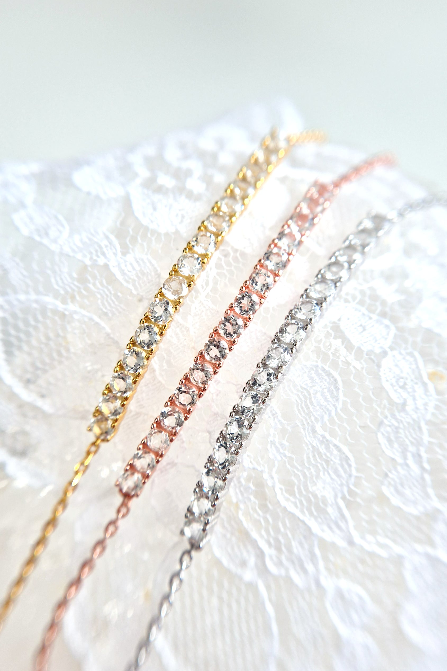 White Topaz Bracelet, Weiss Topas Armband, Topas Armband, Silber Armband, Gold Armband, Rosegold Amband, Tennis Armband, Frauen Armband, elegantes Armband, zeitloses Armband, Silver Bracelet, Tennis Bracelet, golden Braclelet, rose gold bracelet, timeless bracelet, feminine bracelet, bracelet for her, bracelet for him