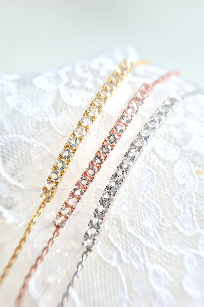 White Topaz Bracelet, Weiss Topas Armband, Topas Armband, Silber Armband, Gold Armband, Rosegold Amband, Tennis Armband, Frauen Armband, elegantes Armband, zeitloses Armband, Silver Bracelet, Tennis Bracelet, golden Braclelet, rose gold bracelet, timeless bracelet, feminine bracelet, bracelet for her, bracelet for him
