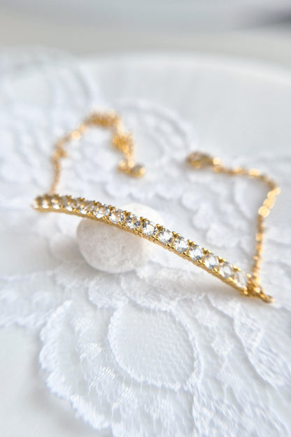 White Topaz Bracelet, Weiss Topas Armband, Topas Armband, Silber Armband, Gold Armband, Rosegold Amband, Tennis Armband, Frauen Armband, elegantes Armband, zeitloses Armband, Silver Bracelet, Tennis Bracelet, golden Braclelet, rose gold bracelet, timeless bracelet, feminine bracelet, bracelet for her, bracelet for him