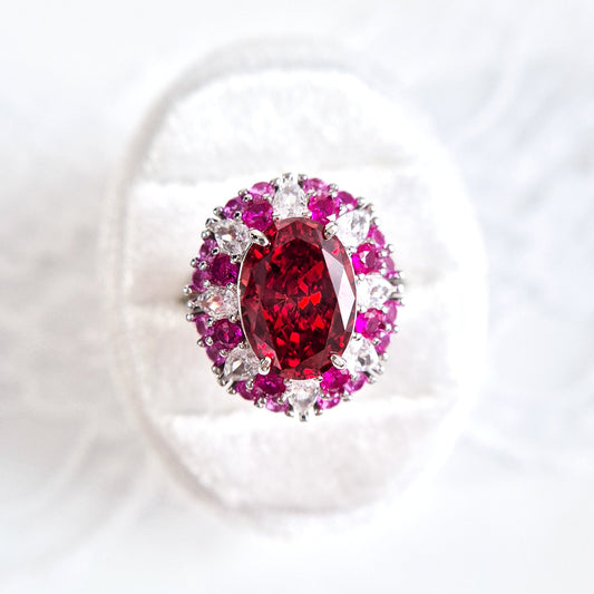 Zirkonia Ring red passion, CZ Silver Ring, roter Zirkonia Ring Silber, Silberring, Damenring, Fingerring, bague, Anello, ring, roter Ring, red ring, ruby ring, Rubin Ring
