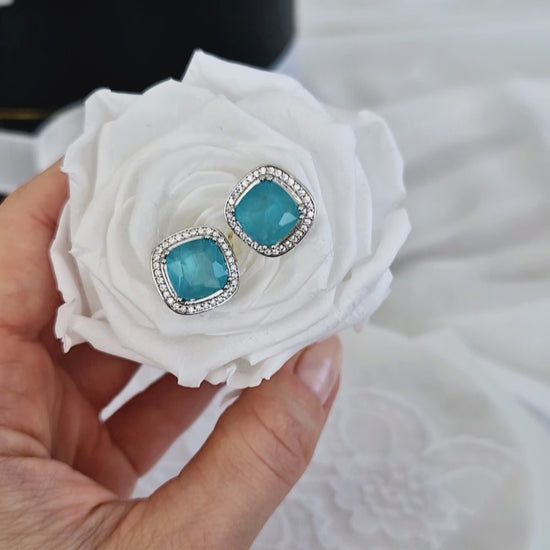 Paraiba Ohrringe, Paraiba earrings, Boucles doreilles Paraiba, Orecchini Paraiba, Paraiba Turmalin Ohrringe, Paraiba Tourmaline earrings, Paraiba Ohrstecker, Ohrringe, Ohrstecker, earrings, orecchini, boucles doreilles, blue earrings, tükies Ohrringe, Silber Ohrringe, Silver earrings, Paraiba Turmalin Silber Ohrringe, statement Ohrringe, statement earrings