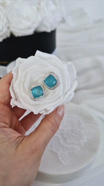 Paraiba Ohrringe, Paraiba earrings, Boucles doreilles Paraiba, Orecchini Paraiba, Paraiba Turmalin Ohrringe, Paraiba Tourmaline earrings, Paraiba Ohrstecker, Ohrringe, Ohrstecker, earrings, orecchini, boucles doreilles, blue earrings, tükies Ohrringe, Silber Ohrringe, Silver earrings, Paraiba Turmalin Silber Ohrringe, statement Ohrringe, statement earrings