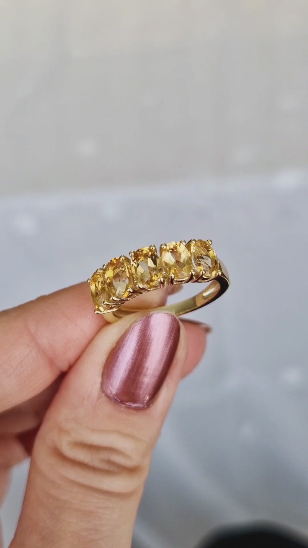 Citrin Ring, Citrine Ring, vergoldeter Ring mit Citrin Edelstein, gold plated silver ring with citrine gemstone, Zitrin Ring, yellow quartz ring