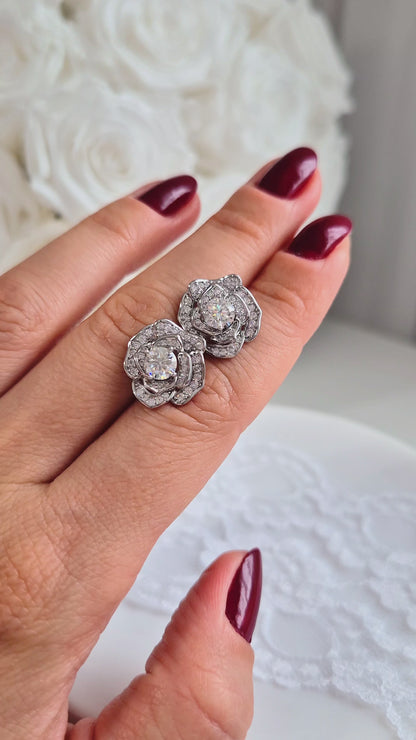 Moissanite stud earrings