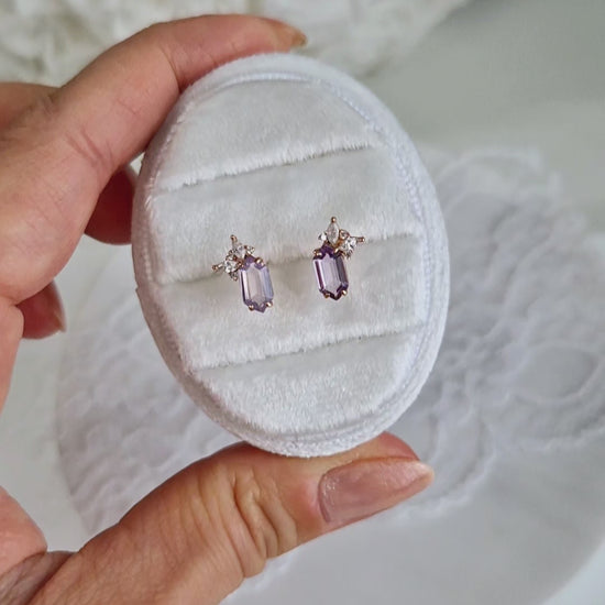 Lavendelquarz Ohrstecker, Lavender quartz earrings, Boucles d’oreilles en quartz lavande, Orecchini in quarzo lavanda, Rosegold Ohrringe, rosegold earrings, Quarz Ohrringe, Quartz earrings, earrings, boucles doreilles, orecchini, Ohrringe, ohrstecker, Lavendelquarz, Lavender quartz, Lavendelquarz Ohrringe