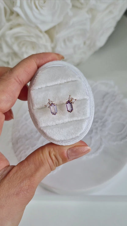 Lavendelquarz Ohrstecker, Lavender quartz earrings, Boucles d’oreilles en quartz lavande, Orecchini in quarzo lavanda, Rosegold Ohrringe, rosegold earrings, Quarz Ohrringe, Quartz earrings, earrings, boucles doreilles, orecchini, Ohrringe, ohrstecker, Lavendelquarz, Lavender quartz, Lavendelquarz Ohrringe