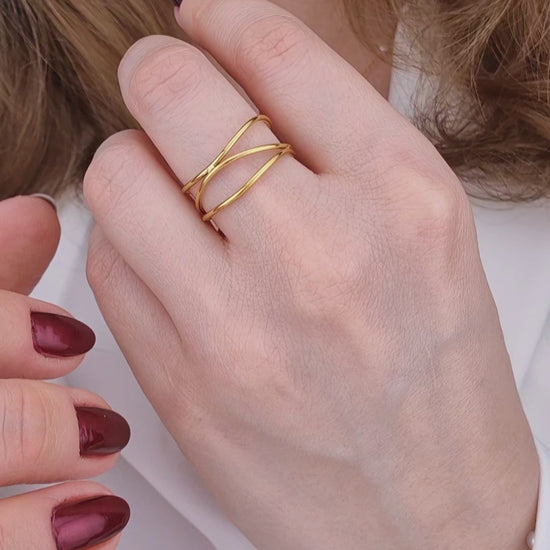 Minimalistischer Ring, minimalist ring, Bague minimaliste, Anello minimalista, golden ring, gold ring, bague doree, minimalist ring gold, Minimalistischer Ring Damen, minimalistischer Ring gold, Edelstein Ring gold, Stainless steel ring gold