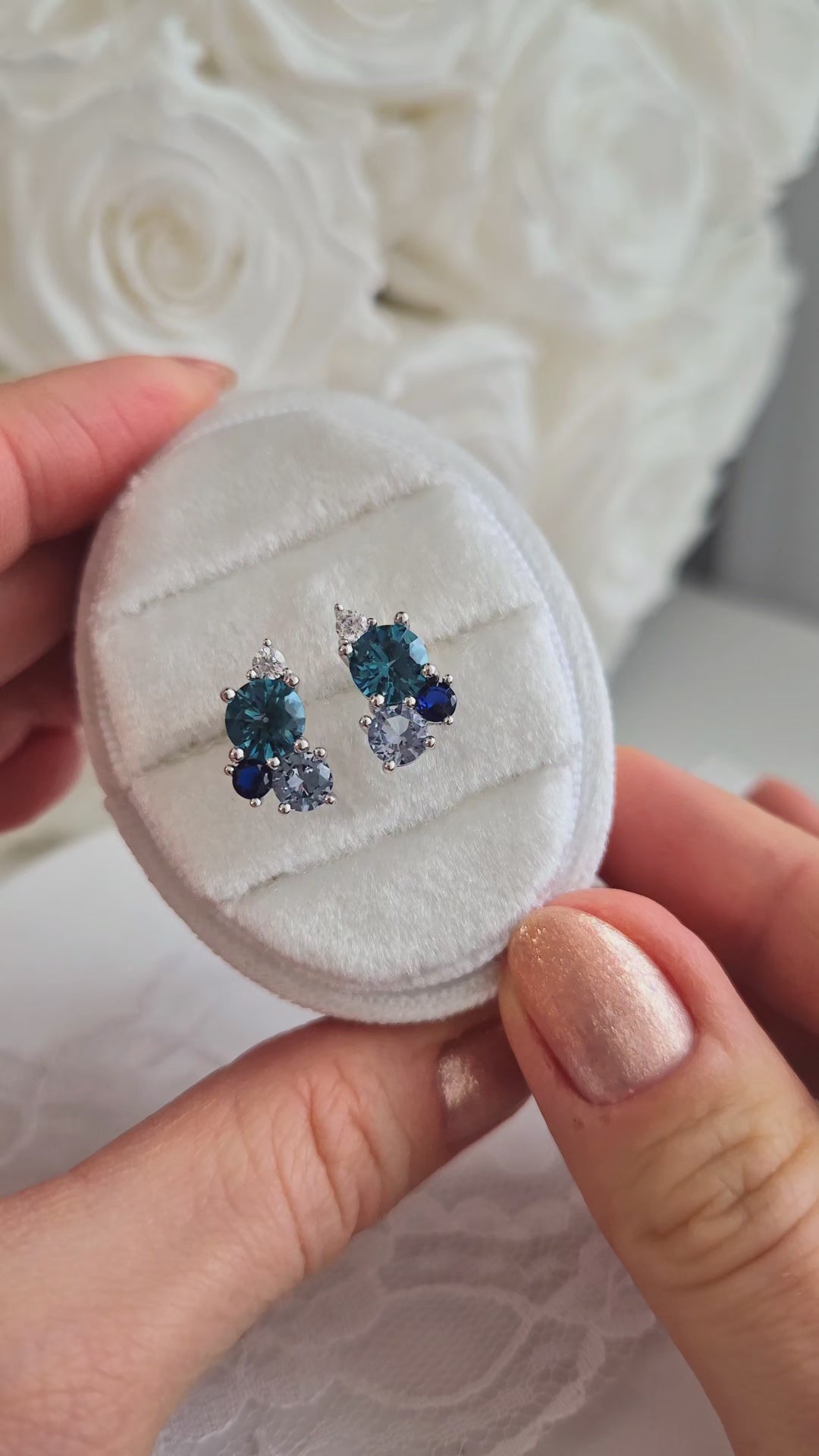 Silver Earrings London Blue Topaz, Silberohrringe, Silber Ohrstecker blauer Topas, Blau Topas Ohrringe, London Blue Topaz Earrings, Blautopas Ohrringe, Topas Ohrstecker, Silber Ohrringe mit blauen Edelsteinen, Silver Earrings